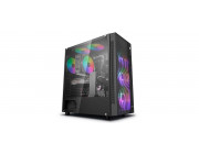 DEEPCOOL -MATREXX 55 MESH ADD-RGB 4F- ATX Case, with Side-Window (full sized 4mm thickness), Tempered Glass Side Panel, without PSU, Pre-installed: 4x A-RGB 120mm Fans, Mesh front panel with dust filter, Tool-less, PSU Shroud,  2x3.5- Bays / 4x2.5- Bays, 